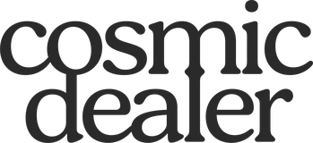 Cosmic Dealer logo, partner of Flowaway Yoga Retreats