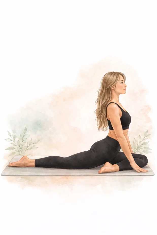 Transition Pigeon vers Navasana